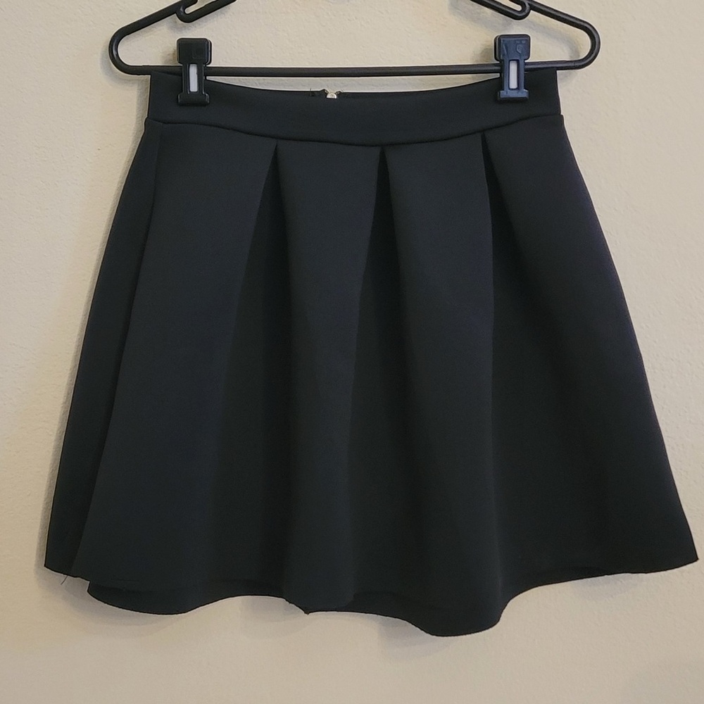 Charlotte Russe Black Mini Pleated Skirt Preppy Flirty Clueless Size L